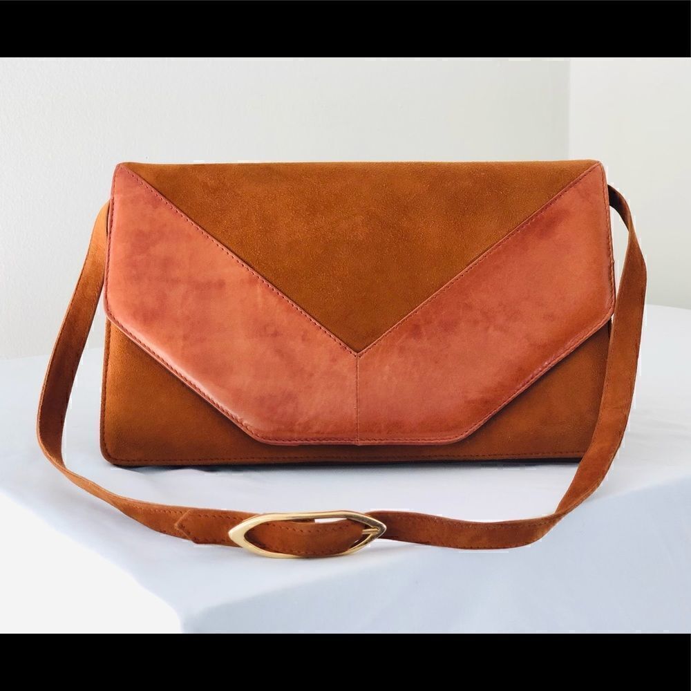 ROSINA FERRAGAMO SCHIAVONE Vintage leather and suede purse